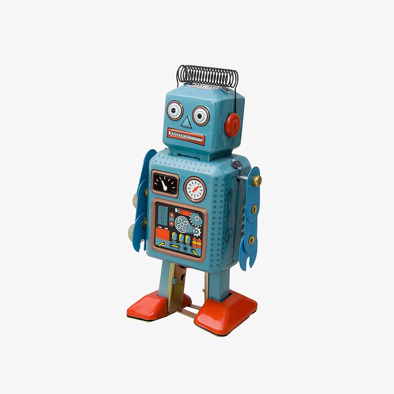 Retro store robot toy